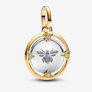 NWOT Bee Medallion Charm Sterling Silver 925